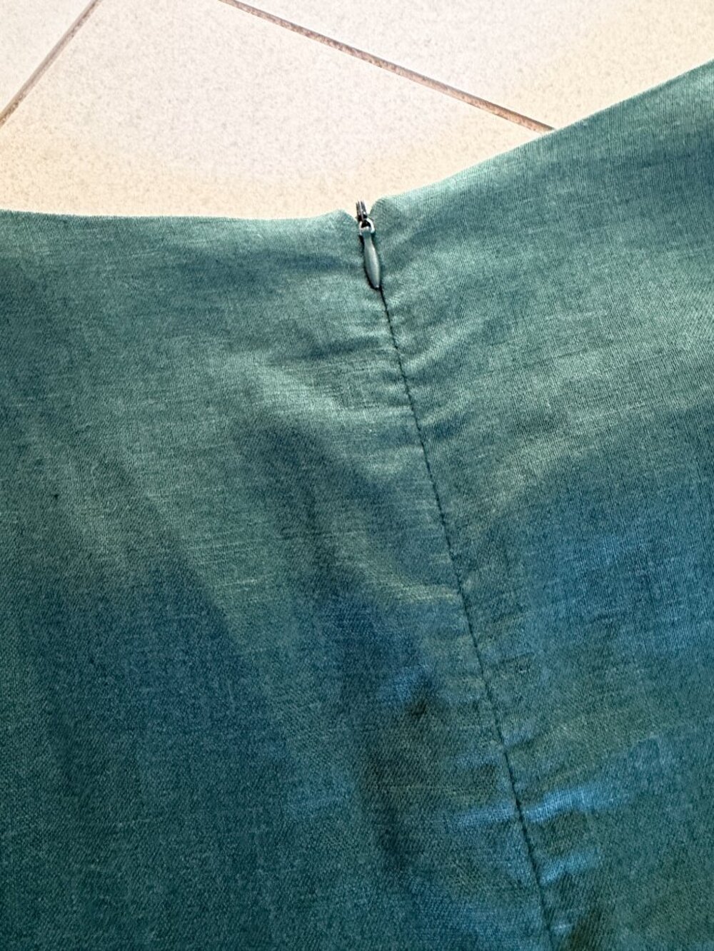 Grae Cove Emerald Green Tie Waist Linen Dress Large - Picture 6 of 8